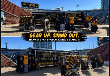 High-capacity mobile gameday fan shops and concourse retail pop-ups