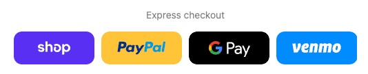 Hawkeye Fan Shop express checkout options: Shop Pay, PayPal, Google Pay, and Venmo